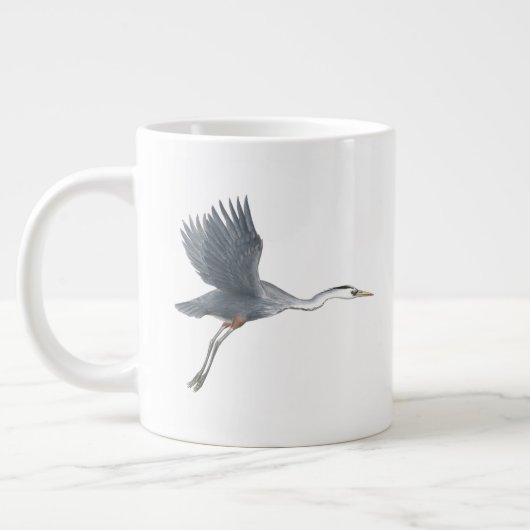 Grote Blauwe Heron in vlucht Grote Koffiekop (Links)