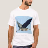 Grote Blauwe Heron in vlucht T-shirt (Voorkant)