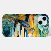 Grote blauwe Heron Mountain zonsopgang Case-Mate iPhone Case (Achterkant (horizontaal))
