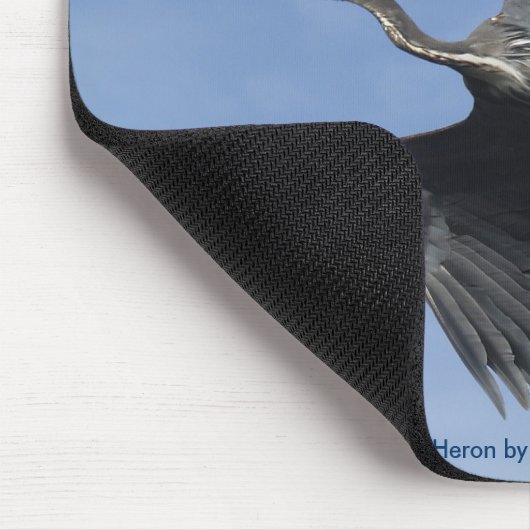 GROTE BLAUWE HERON Mousepad Muismat (Hoek)