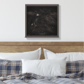 Grote Blauwe Heron P2391 Canvas Afdruk (Insitu (Slaapkamer))