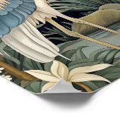 Grote Blauwe Heron  Stijl Poster (Hoek)