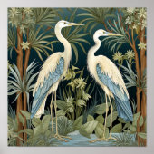 Grote Blauwe Heron Stijl Poster (Voorkant)