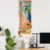 GROTE BLAUWE HERON TRANQUILITEIT POSTER (Thuiskantoor)