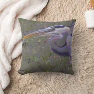 Grote Blauwe Heron-uitdaging Kussen
