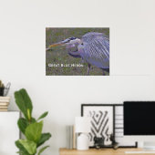 Grote Blauwe Heron-uitdaging Poster (Thuiskantoor)
