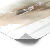 Grote Blauwe Heron Vogelkunst Print Poster (Hoek)