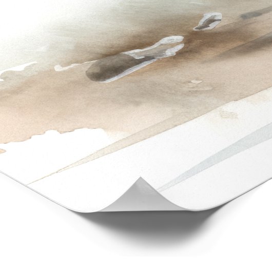 Grote Blauwe Heron Vogelkunst Print Poster (Hoek)