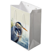 Grote Blauwe Heron Wildlife Wetlands Vogelkunst Na Medium Cadeauzakje (Voorkant Gekanteld)