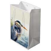 Grote Blauwe Heron Wildlife Wetlands Vogelkunst Na Medium Cadeauzakje (Achterkant Gekanteld)