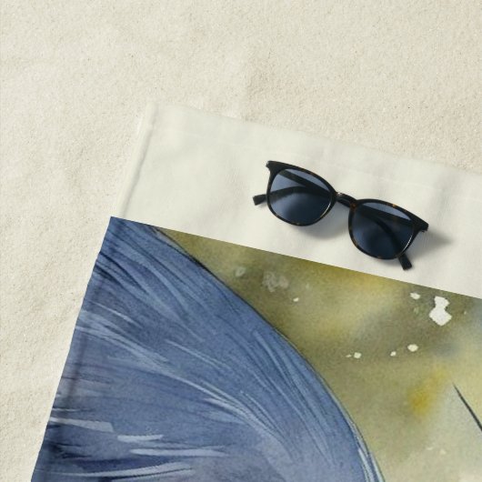 Grote Blauwe Heron Wildlife Wetlands Vogelkunst Na Strandlaken (In situ)