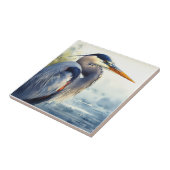 Grote Blauwe Heron Wildlife Wetlands Vogelkunst Na Tegeltje (Zijkant)