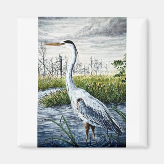 Grote blauwe hert magneet (Voorkant)