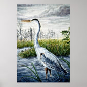 Grote blauwe hert poster (Voorkant)