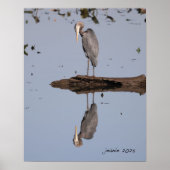 Grote blauwe hert poster (Voorkant)