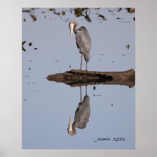 Grote blauwe hert poster (Voorkant)