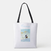 grote blauwe hert tote bag (Achterkant)