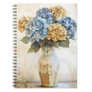 Grote Blauwe Hortensia Bloemen Notitieboek