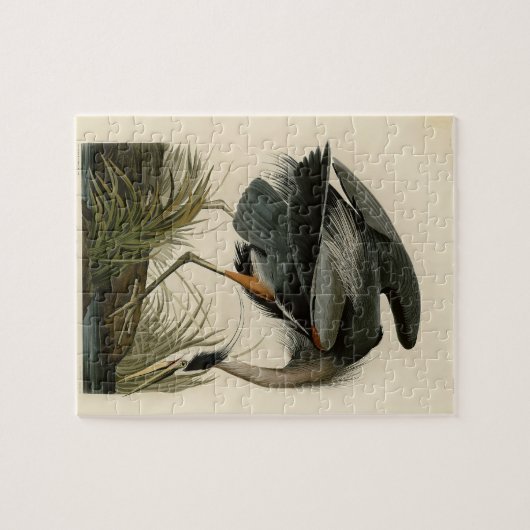 Grote blauwe konijnenvogels in Audubon Legpuzzel (Horizontaal)