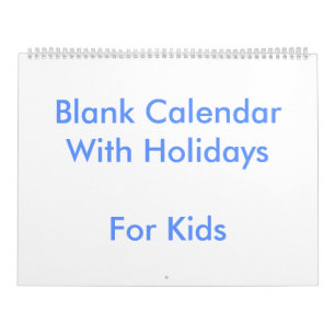 Grote Blauwe Lege Kalender Voor Kinderen Vakanties