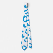 Grote blauwe luipaard print Stropdas (Voorkant)