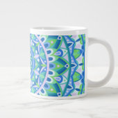 Grote Blauwe Mandala Boho Oversized Spiritueel Knu Koffiekop (Rechts)