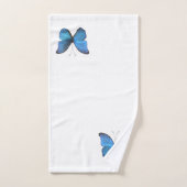 Grote Blauwe Morpho Vlinder Bad Handdoek (Handdoek)