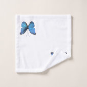 Grote Blauwe Morpho Vlinder Bad Handdoek (Wasdoekje)