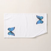 Grote Blauwe Morpho Vlinder Bad Handdoek (Handdoek)