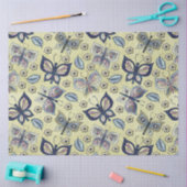 Grote Blauwe Naadloze Vlinderpatroon Decoupage Tissuepapier (Craft)