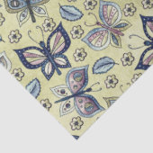 Grote Blauwe Naadloze Vlinderpatroon Decoupage Tissuepapier (Detail)