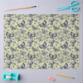 Grote Blauwe Naadloze Vlinderpatroon Decoupage Tissuepapier (Craft)