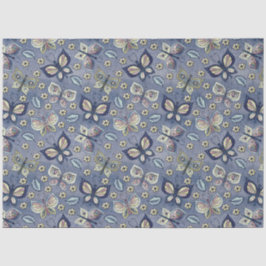 Grote Blauwe Naadloze Vlinderpatroon Decoupage Tissuepapier