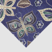 Grote Blauwe Naadloze Vlinderpatroon Decoupage Tissuepapier (Detail)