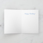 Grote blauwe Natuur Wildlife Birthday Kaart (Binnen)