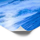 Grote blauwe oceaan golven foto afdruk (Hoek)
