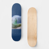 Grote blauwe oceaan golven persoonlijk skateboard (Voorkant)