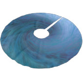 Grote blauwe oceaangolven kerstboomrok kerstboom rok (Gekanteld)