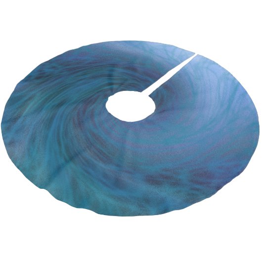 Grote blauwe oceaangolven kerstboomrok kerstboom rok (Gekanteld)