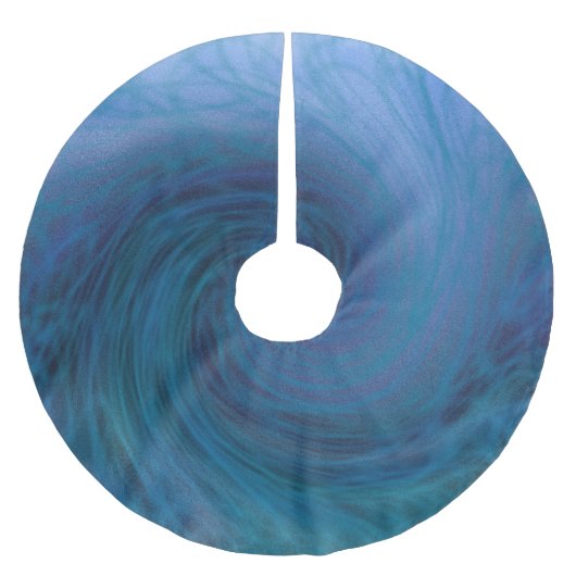 Grote blauwe oceaangolven kerstboomrok kerstboom rok (Voorkant)