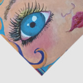 grote blauwe ogen tissuepapier (Detail)