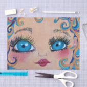 grote blauwe ogen tissuepapier (Craft)