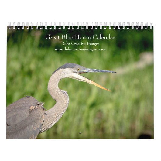 Grote blauwe reiger 2026 kalender (Hoes)