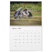 Grote blauwe reiger 2026 kalender (Feb 2027)