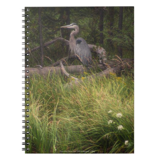 Grote Blauwe Reiger 8917 Notitieboek (Voorkant)