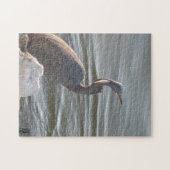 Grote Blauwe Reiger bij het Water Legpuzzel (Horizontaal)
