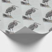 Grote Blauwe Reiger Cadeaupapier (Hoek)