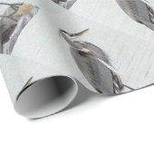Grote Blauwe Reiger Cadeaupapier (Rol Hoek)