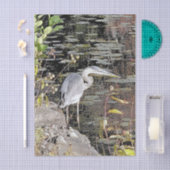 Grote Blauwe Reiger Canvasprint Tissuepapier (Craft)