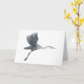 Grote Blauwe Reiger die Kaart opstijgen (Gele Bloem)